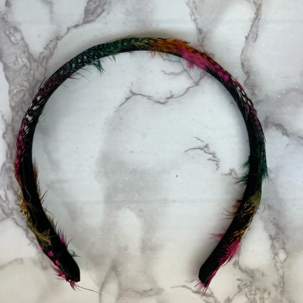 Colorful Feather and Floral Headband Bundle (3) Soft and Comfortable - Picture 5 of 8